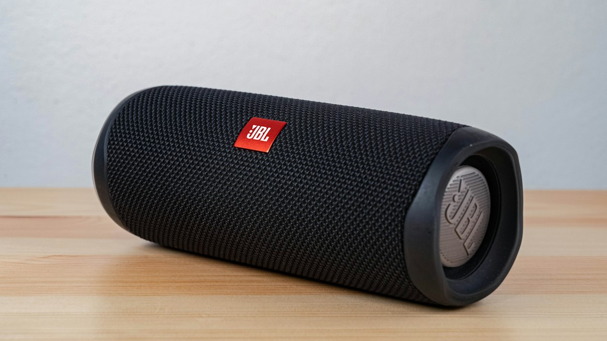 Smart speaker on modern desk