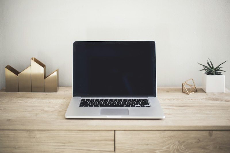Ultrabook laptop on desk